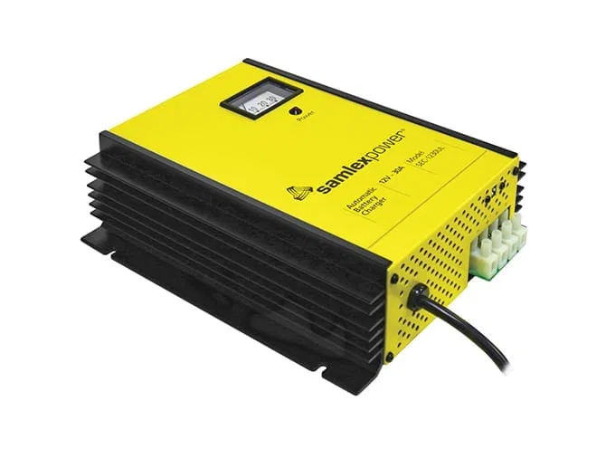 SEC-1230UL – SAMLEX AMER Battery Charger, For 12 Volt Batteries 3 Bank Charger 120 Volt/ 230 Volt AC User Selectable ...